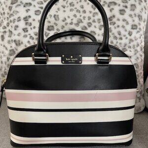 Kate Spade Medium Black-Pink-White Satchel